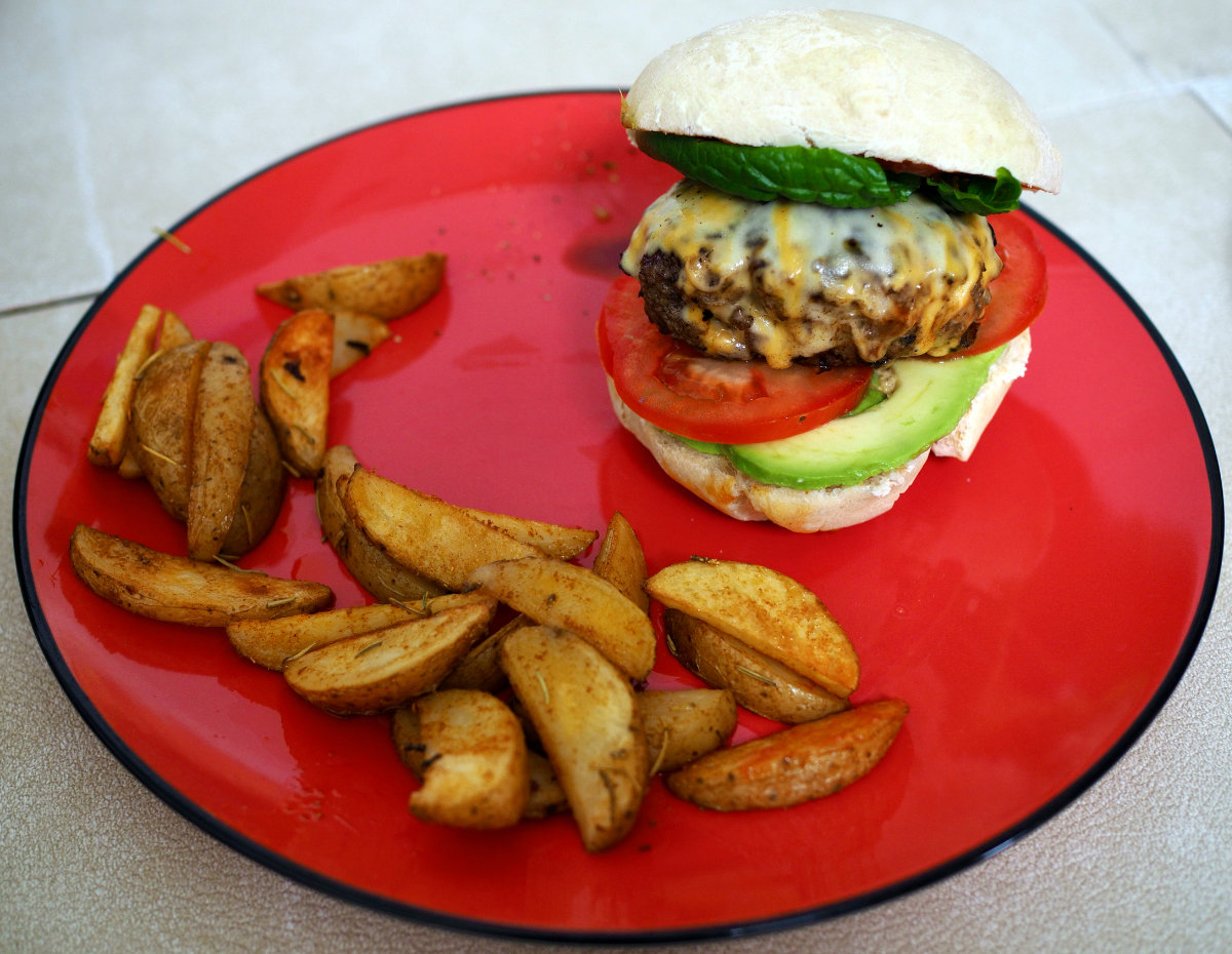 Burger and fries