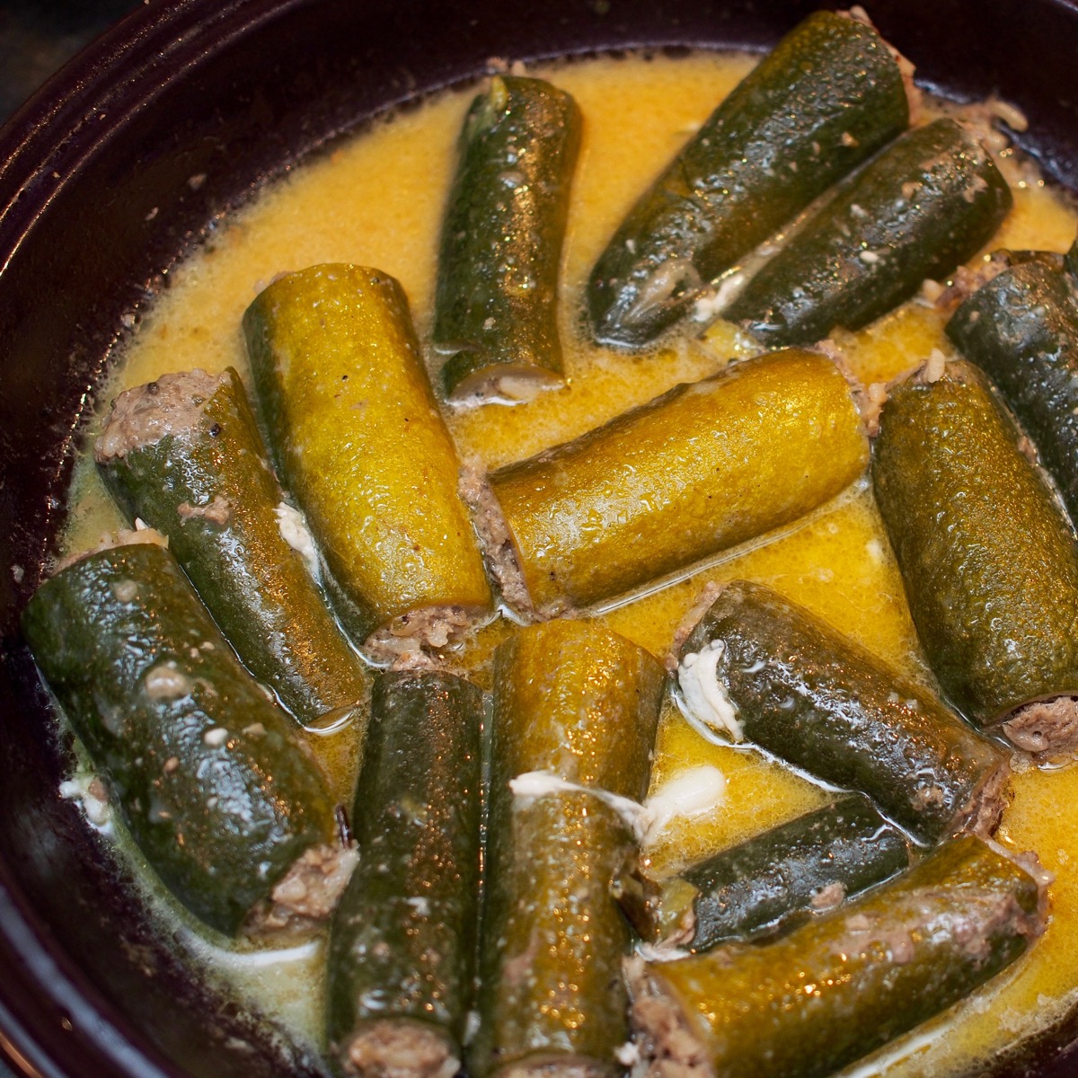 Stuffed courgettes