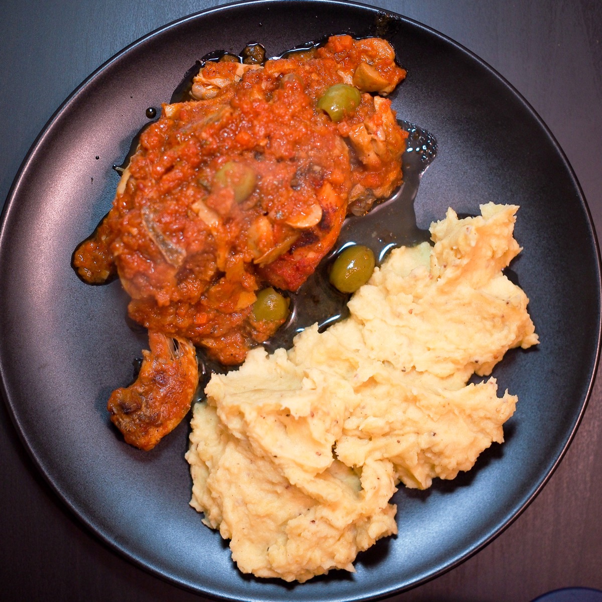 Red chicken leg