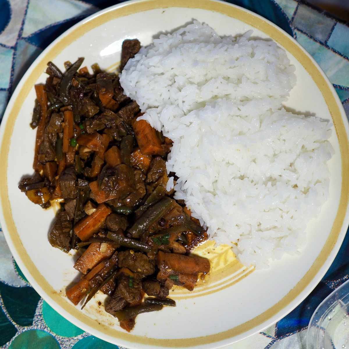 Sichuan beef with carrots
