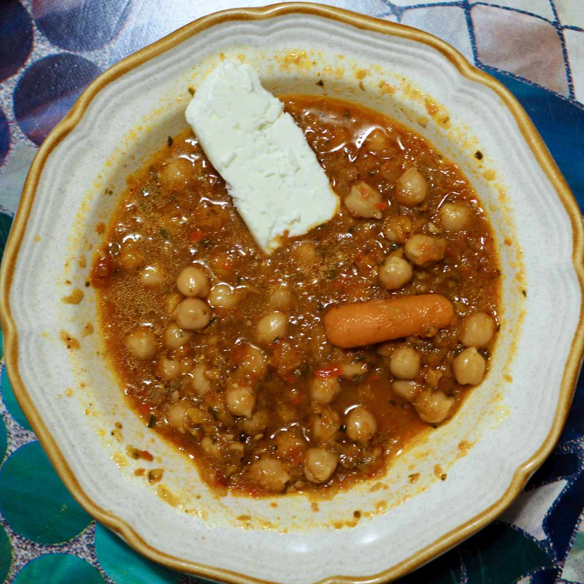 Chickpea pepper tomato soup